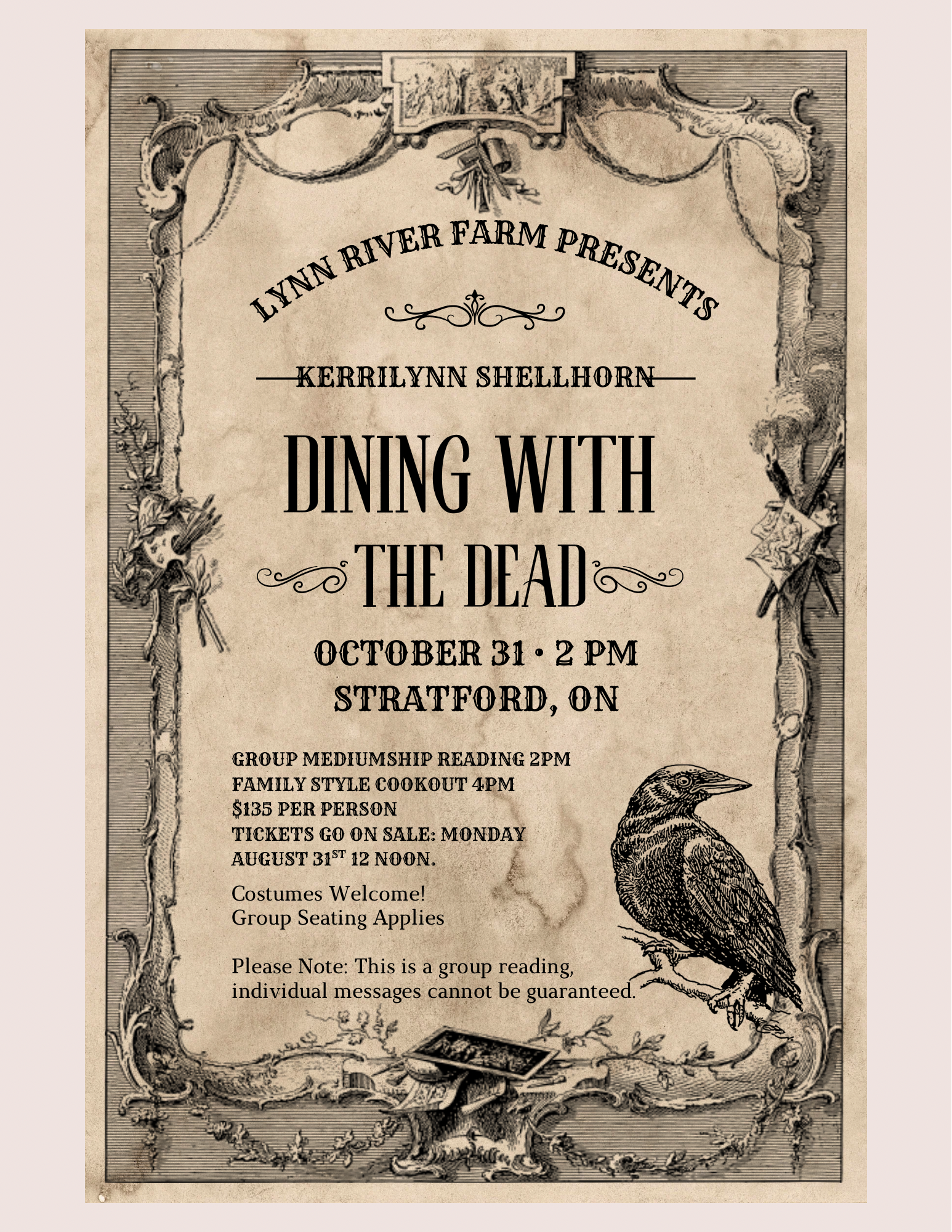 Dining with the Dead - Saturday October 31st