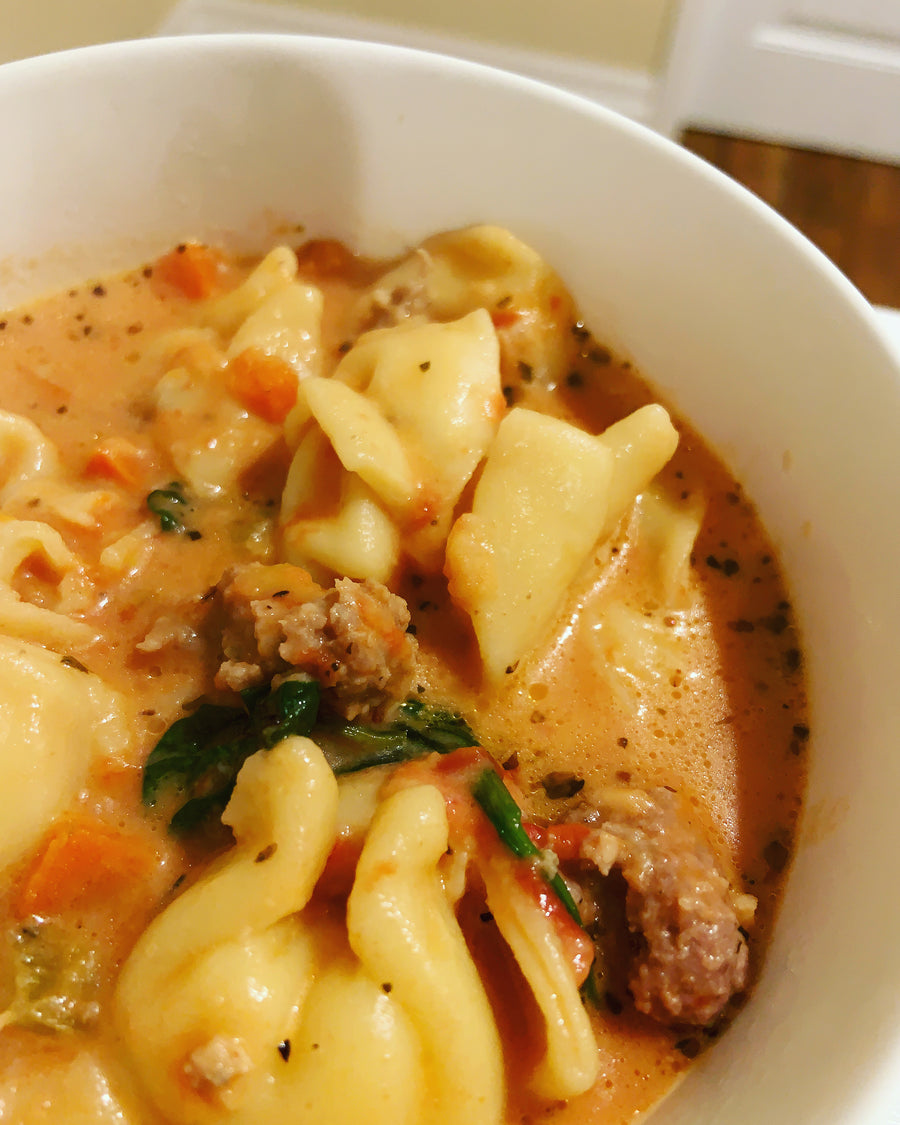 Creamy Sausage, Tortellini & Spinach Soup(Available Wed Mar 11th)